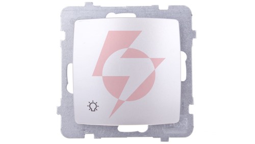 KARO Przycisk /światło/ srebrny perłowy ŁP-5S/m/43