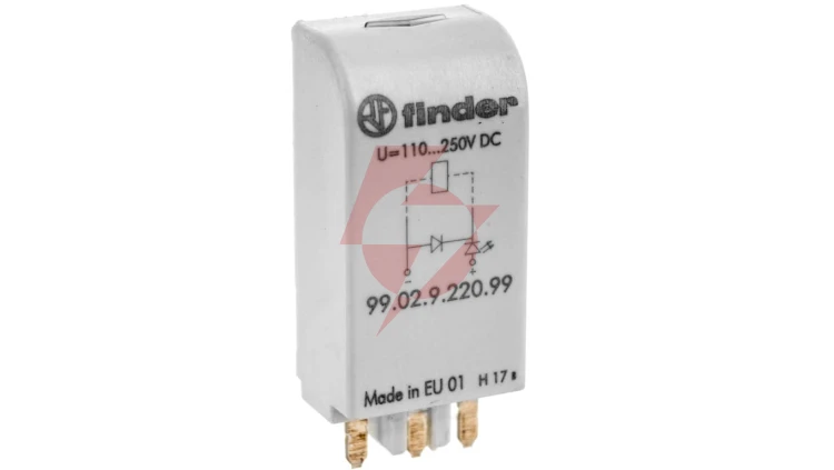 Moduł EMC LED zielony + dioda 110-220V DC polaryzacja A1+ 99.02.9.220.99