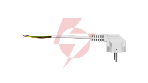 Przewód przyłączeniowy W-2 3x1,0 mm2 biały z wtyczką kątową 1,5m 51.921
