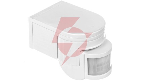 Czujnik ruchu Kanlux SLICK JQ-L-W PIR 1200W IP44 nadbudowywany zasięg do 12m 160st., 20st. 3–2000 lx biały 08390