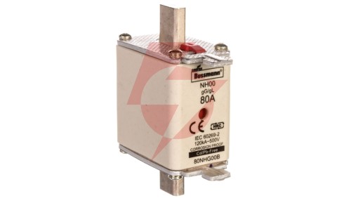 Wkładka NH00 80A 500V gL/gG podwójny wskaźnik 80NHG00B