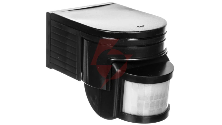 Czujnik ruchu Kanlux SLICK JQ-L-B PIR 1200W IP44 nadbudowywany zasięg do 12m 160st./20st. 3–2000 lx czarny 08391