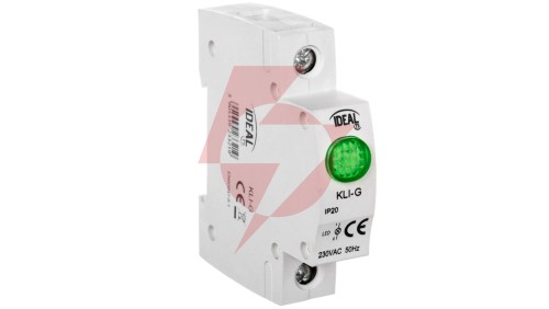 Lampka modułowa 1-fazowa zielona LED KLI-G 230V AC 23321