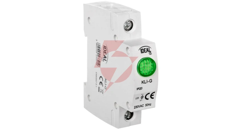 Lampka modułowa 1-fazowa zielona LED KLI-G 230V AC 23321