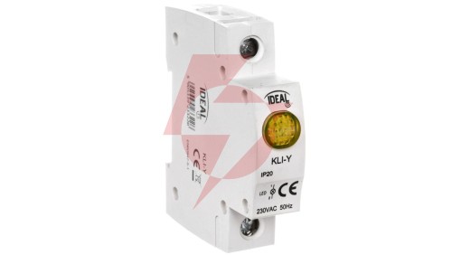 Lampka modułowa 1-fazowa żółta LED KLI-Y 230V AC 23322