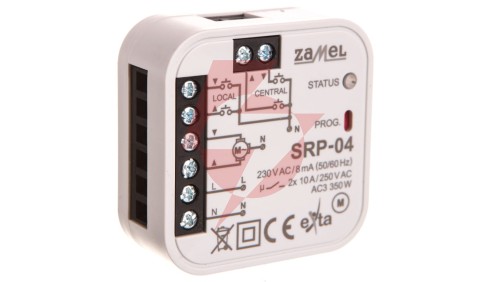 Sterownik rolet dopuszkowy przewodowy 10A 230V 350W SRP-04