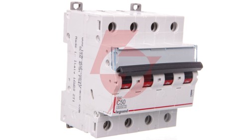 Wyłącznik nadprądowy 4P C 50A 6kA AC DX3 407933