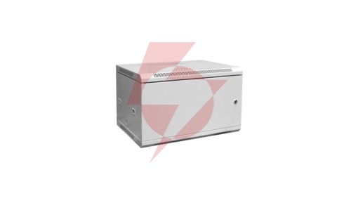 Szafa krosowa wisząca n/dz 19 6U S/600 G/450 szary (RAL 7035) 1W drzwi blaszane DN-W19 06U/450/MD