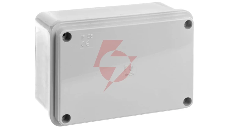 Puszka natynkowa gładka z pokrywą seria 410 IP56 120x80x50 szara EC410C4R