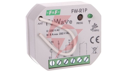 Radiowy pojedyńczy przekaźnik bistabilny - montaż P/t 85-265V AC/DC FiWave FW-R1P