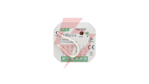 Radiowy podwójny przekaźnik bistabilny - montaż p/t 85-265V AC/DC FiWave FW-R2P