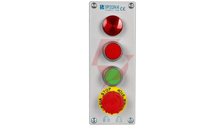 Kaseta kompletna 4-otworowa z nap. LC,KC,KZ,B I 1 przepust M20 24V SP22K4\04-1