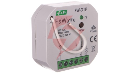Radiowy ściemniacz uniwersalny 230V - montaż p/t 85-265V AC/DC FiWave FW-D1P