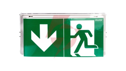 Oprawa awaryjna EXIT LED 1W 130lm 1h dwuzadaniowa AT biała + PU31 ETE/1W/B/1/SA/AT/WH