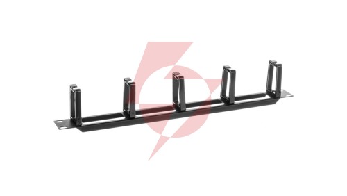 Organizer kabli 19 1U z 5 uchwytami - typ B czarny LENBERG AK-1202-B