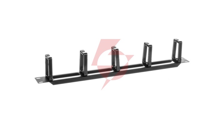 Organizer kabli 19 1U z 5 uchwytami - typ B czarny LENBERG AK-1202-B