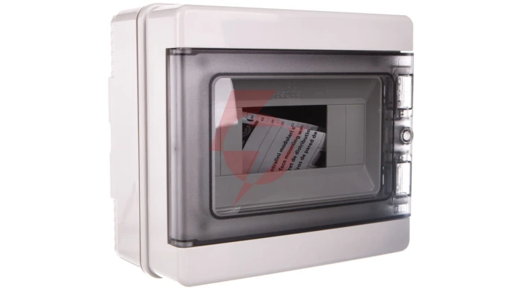 Rozdzielnica modułowa 1x8 natynkowa drzwi transp. seria 620 IP65 200x180x100 szara EC62008