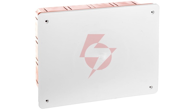 Puszka podtynkowa z pokrywą seria 350 196x152x70 czerwony-biały EC350C6