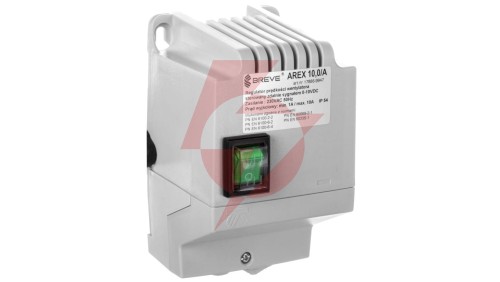 Regulator prędkości obrotowej 1-fazowy AREX 10,0 105-230V 10A /sterowanie zdalne 0-10V DC/ 17886-9947