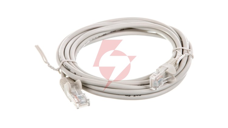 Kabel krosowy patchcord U/UTP kat.5e CCA szary 3m 68367
