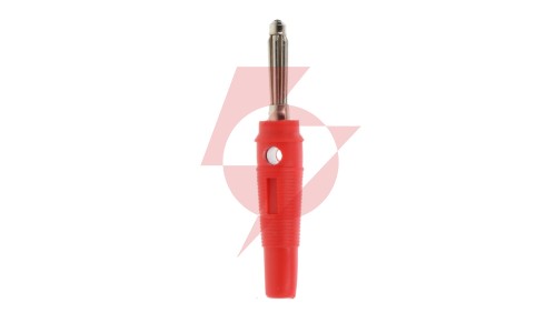 Wtyk bananowy 4mm czerwony 11459
