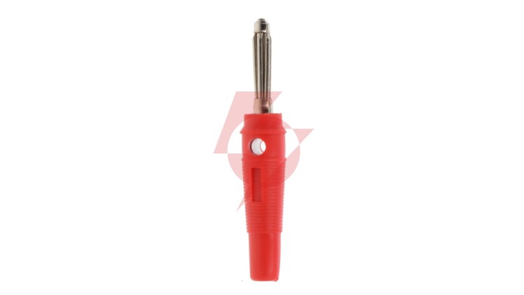 Wtyk bananowy 4mm czerwony 11459