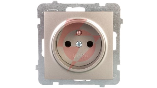 AS Gniazdo pojedyncze z/u satyna light GP-1GZ/m/45