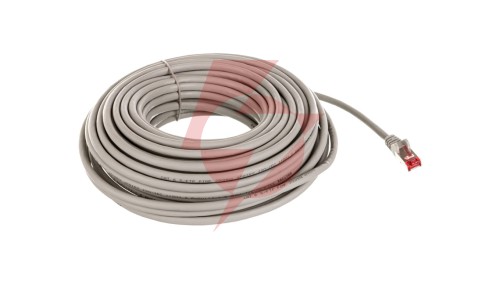 Kabel krosowy patchcord S/FTP (PiMF) kat.6 LSZH szary 20m 50893