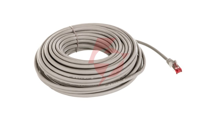Kabel krosowy patchcord S/FTP (PiMF) kat.6 LSZH szary 20m 50893