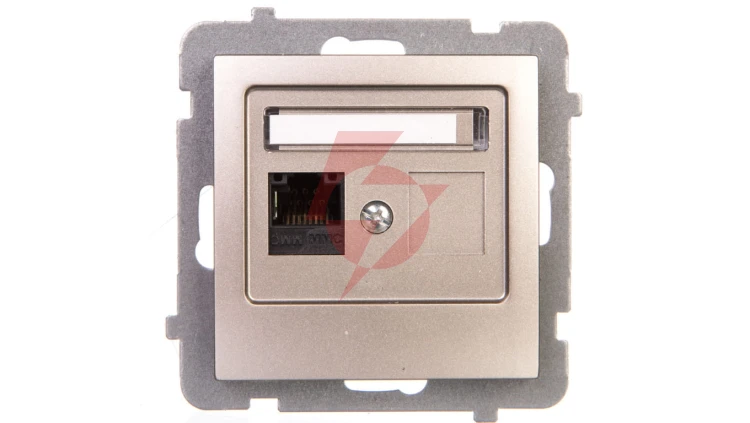 AS Gniazdo komputerowe pojedyncze RJ45 kat.5e MMC satyna light GPK-1G/K/m/45