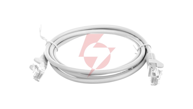 Kabel krosowy patchcord U/UTP kat.5e CCA szary 1,5m 95557