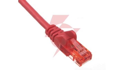 Kabel krosowy patchcord U/UTP kat.6 CCA czerwony 0,25m 95254