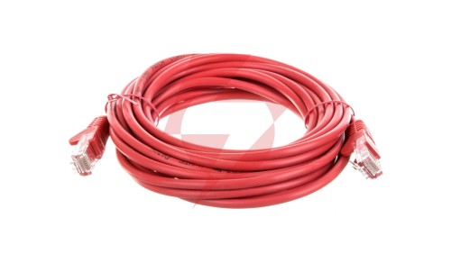 Kabel krosowy patchcord U/UTP kat.5e CCA czerwony 5m 68379