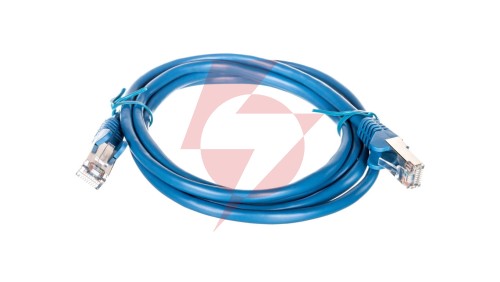 Kabel krosowy patchcord F/UTP kat.5e CCA niebieski 1,5m 95532