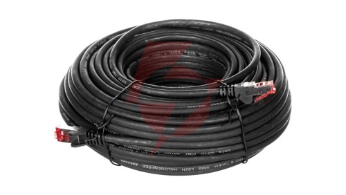 Kabel krosowy patchcord S/FTP (PiMF) kat.6 LSZH czarny 20m 68697