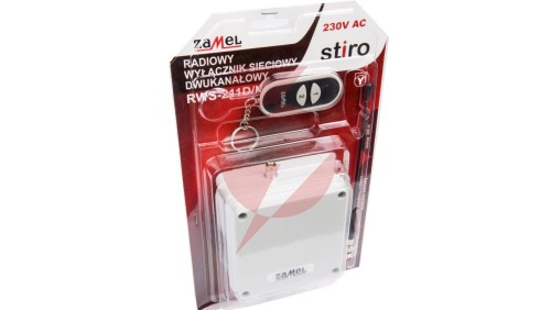 Radiowy wyłącznik sieciowy dwukanałowy z pilotem RWS-211D/N STI10000018