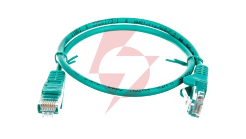 Kabel krosowy patchcord U/UTP kat.5e CCA zielony 0,5m 68338