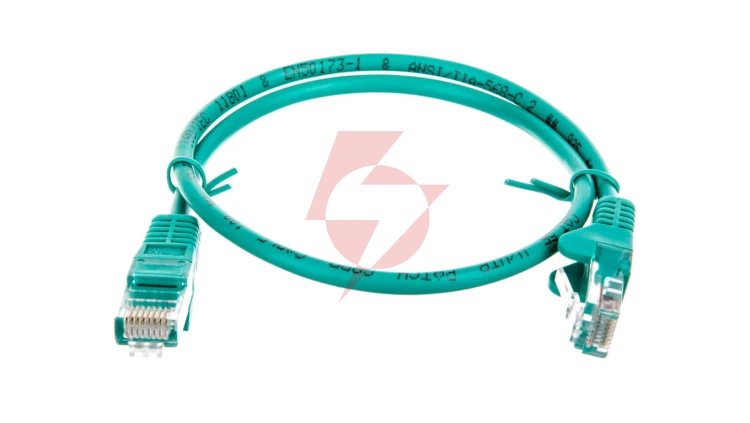 Kabel krosowy patchcord U/UTP kat.5e CCA zielony 0,5m 68338