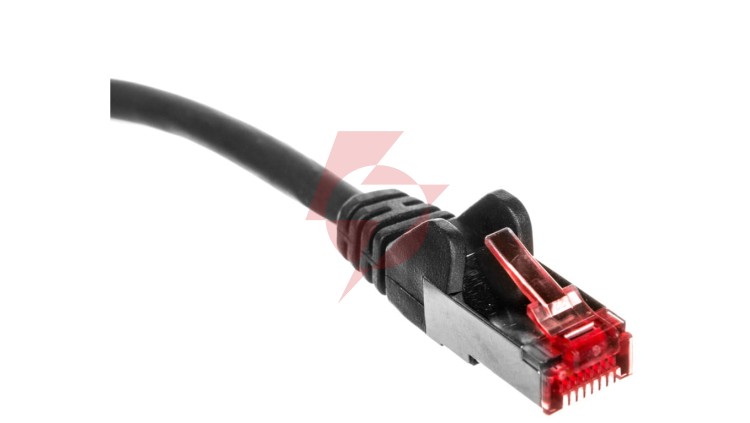 Kabel krosowy patchcord S/FTP (PiMF) kat.6 LSZH czarny 2m 68696