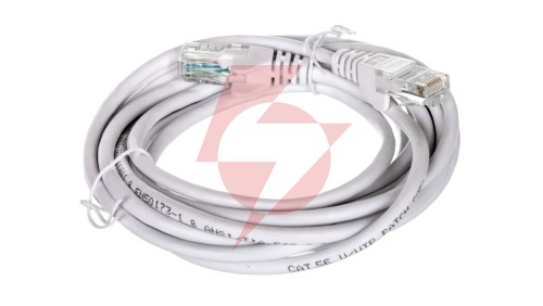 Kabel krosowy patchcord U/UTP kat.5e CCA biały 3m 68506