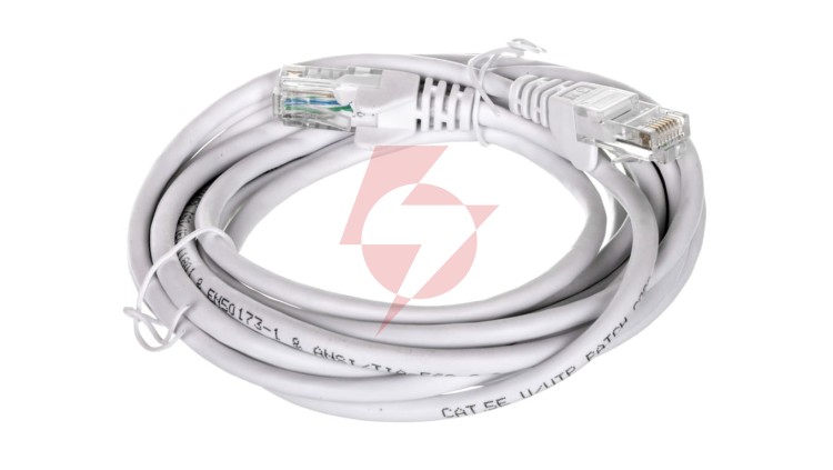 Kabel krosowy patchcord U/UTP kat.5e CCA biały 3m 68506