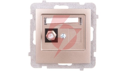AS Gniazdo antenowe pojedyncze typu F satyna light GPA-1GF/m/45
