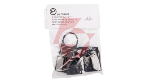 Szyld opisowy na przycisk 30mm czarny W0-TI-30 /10szt./