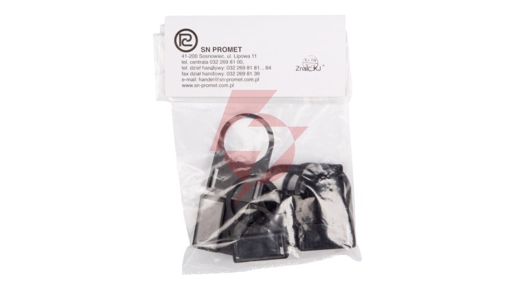 Szyld opisowy na przycisk 30mm czarny W0-TI-30 /10szt./