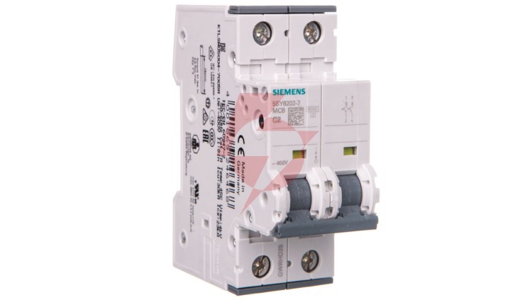 Wyłącznik nadprądowy 2P C 2A 6kA AC SENTRON 5SY6202-7