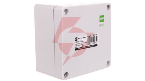 INDUSTRIAL Puszka hermetyczna n/t 105x105x66 IP65 szara 2701-00
