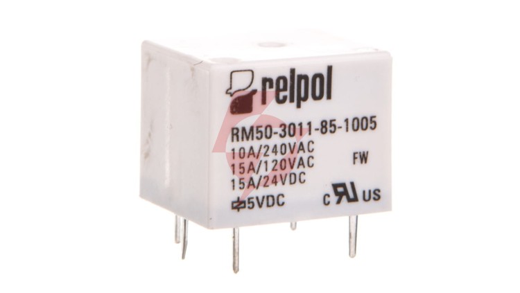Przekaźniki miniaturowy 1P 12A 5V DC PCB RM50-3011-85-1005 2611652