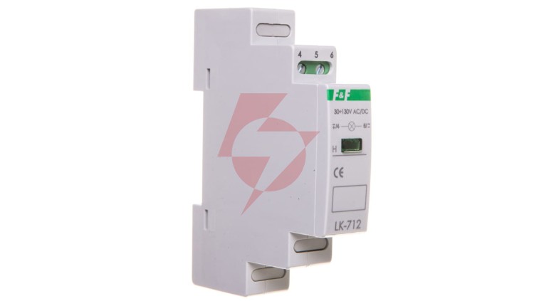 Lampka modułowa 1-fazowa zielona 30-130V AC/DC LK-712G-30-130V