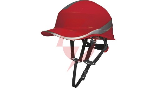 Hełm budowlany z ABS o kształcie czapeczki baseball 2 możliwości regulacji kol.czerwony fluo roz.REGULOWANY TETE DIAM5UPROFLL