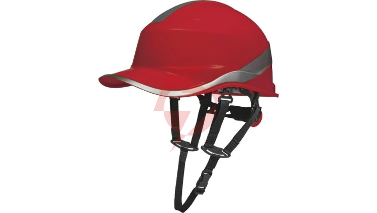 Hełm budowlany z ABS o kształcie czapeczki baseball 2 możliwości regulacji kol.czerwony fluo roz.REGULOWANY TETE DIAM5UPROFLL